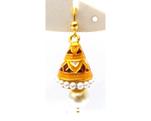 Meenakari Minakari Enamel Jhumka Jhumki Handmade Earring Jewelry Chandelier A115